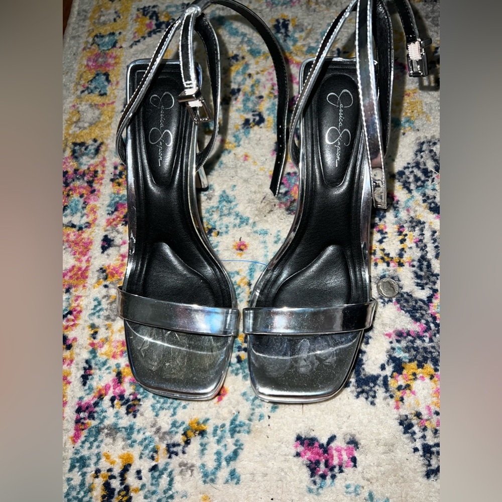 Jessica Simpson Silver Heels
